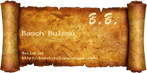 Basch Bulcsú névjegykártya